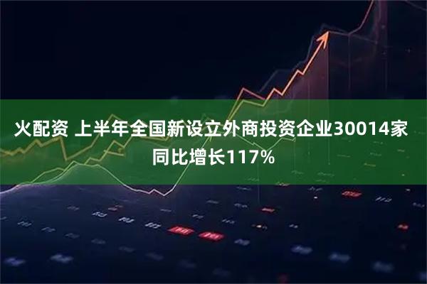 火配资 上半年全国新设立外商投资企业30014家 同比增长117%